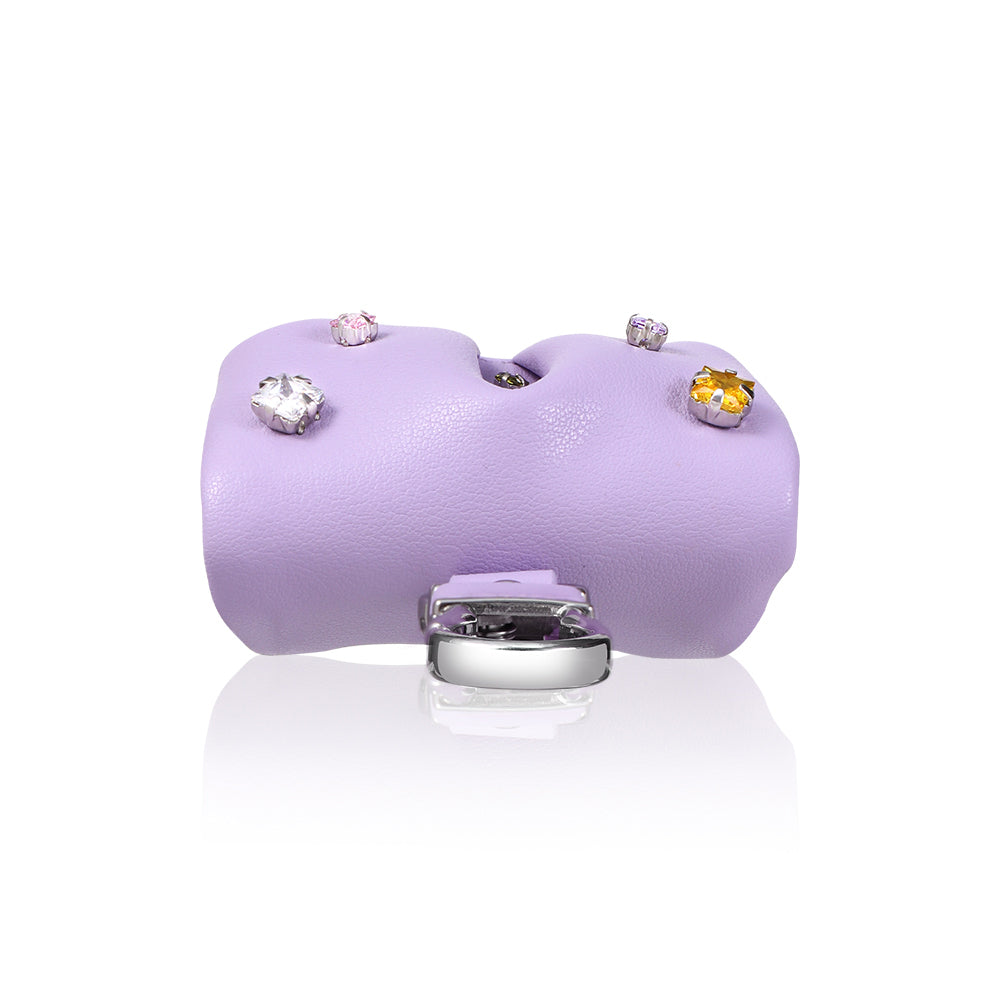 Airpods Pro 2 Kılıf PU Deri Çanta Tasarımlı Taşlı Pynana Sugar Cube Serisi Kılıf