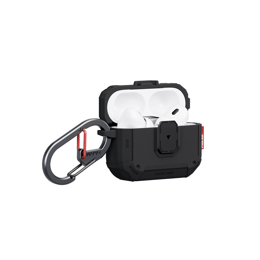 Airpods Pro 3 Kılıf Airbagli Yivli Köşe Kilit Tasarımlı 360 Derece Koruma Skinarma Mecha LE Kılıf