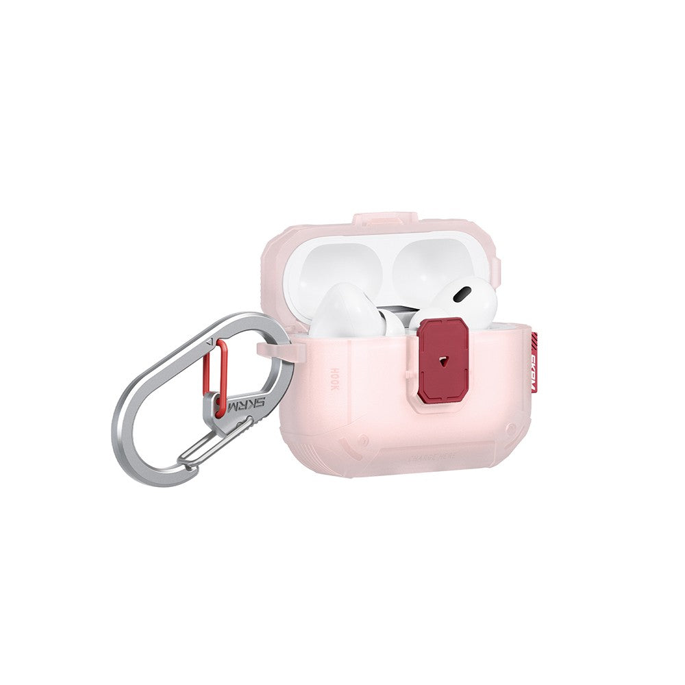 Airpods Pro 3 Kılıf Airbagli Yivli Köşe Kilit Tasarımlı 360 Derece Koruma Skinarma Mecha LE Kılıf