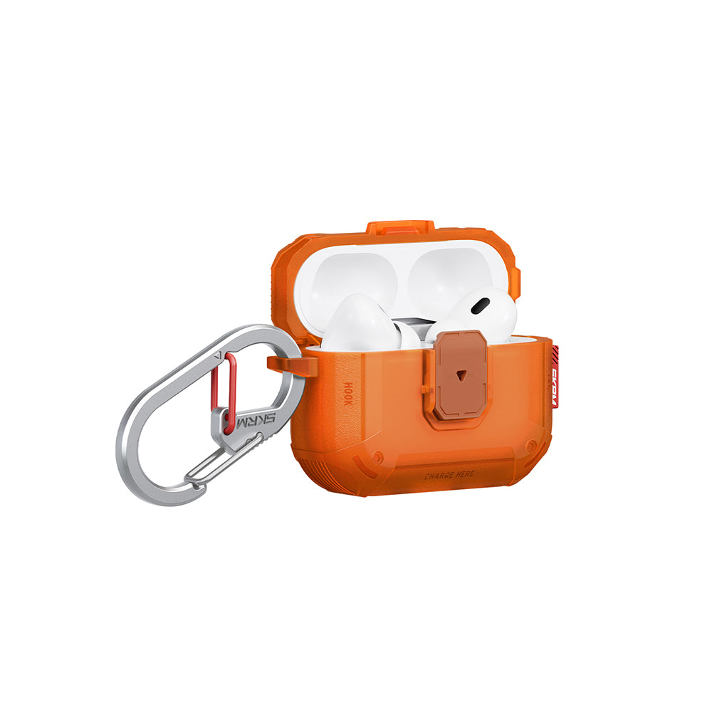 Airpods Pro 3 Kılıf Airbagli Yivli Köşe Kilit Tasarımlı 360 Derece Koruma Skinarma Mecha LE Kılıf