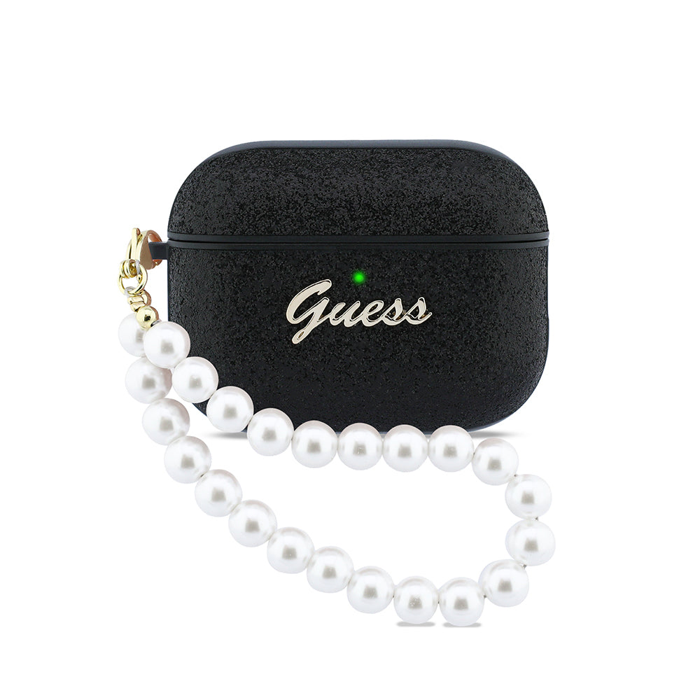 Airpods Pro 3 Kılıf Guess Glitter İnci Bilek Askılı Kılıf