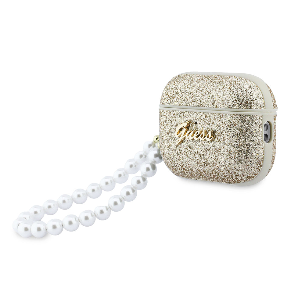 Airpods Pro 3 Kılıf Guess Glitter İnci Bilek Askılı Kılıf
