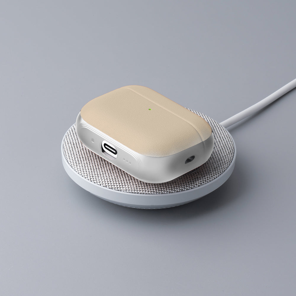 AirPods Pro 3 Kılıf M-Safe Şarj Özellikli Mutural Poying Serisi Deri Tasarımlı Kılıf