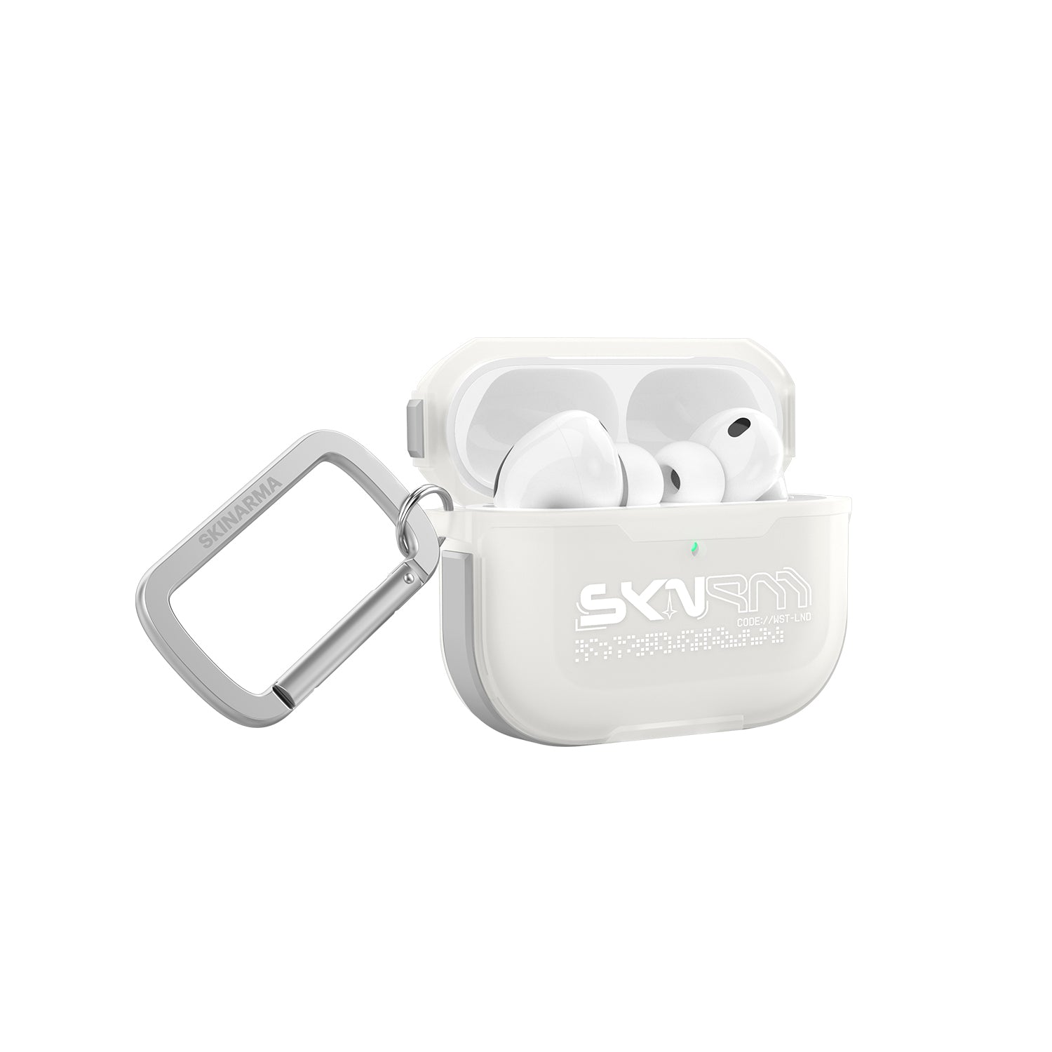 Airpods Pro 3 Kılıf Skinarma Transparan Mat Tasarım Kinzoku Kılıf