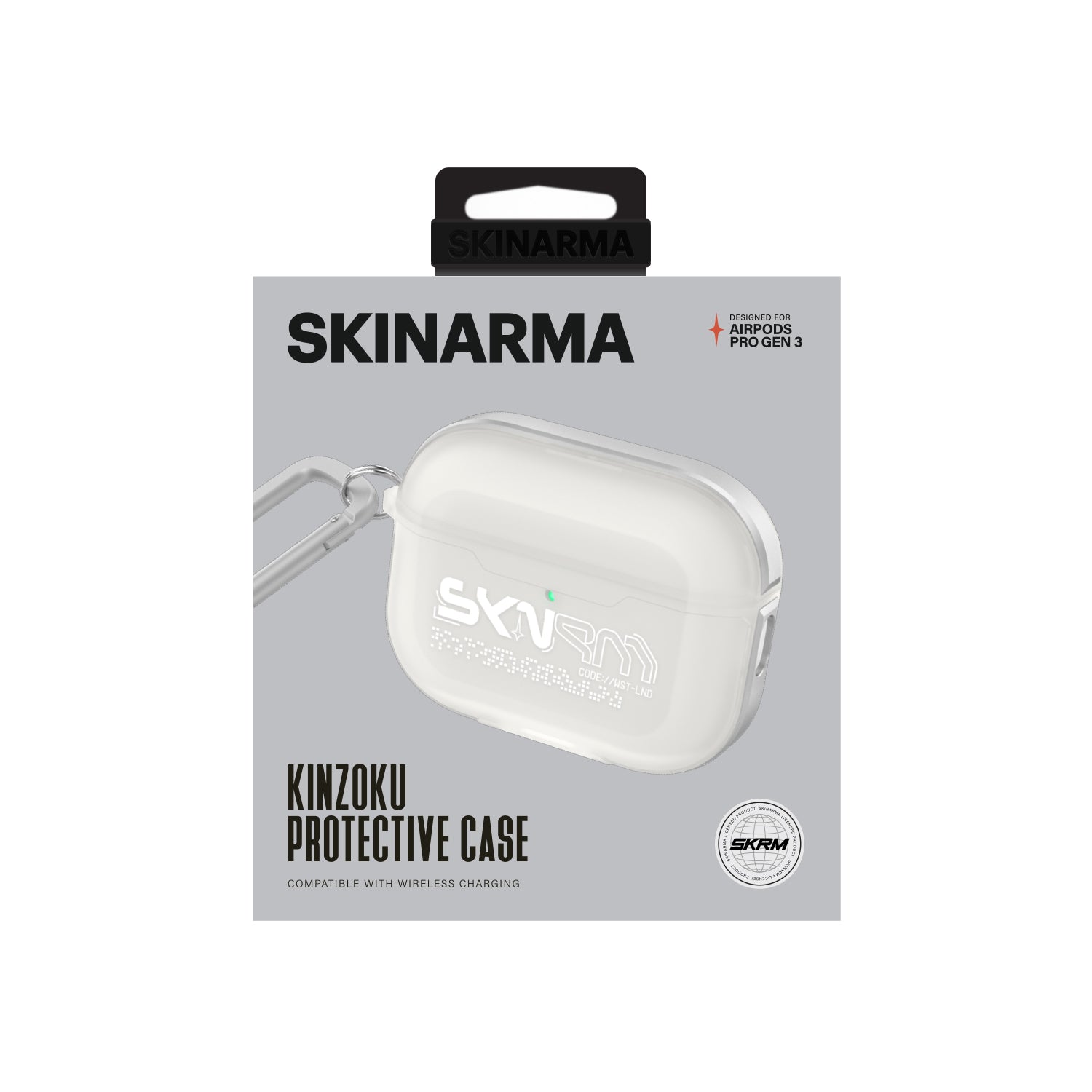 Airpods Pro 3 Kılıf Skinarma Transparan Mat Tasarım Kinzoku Kılıf