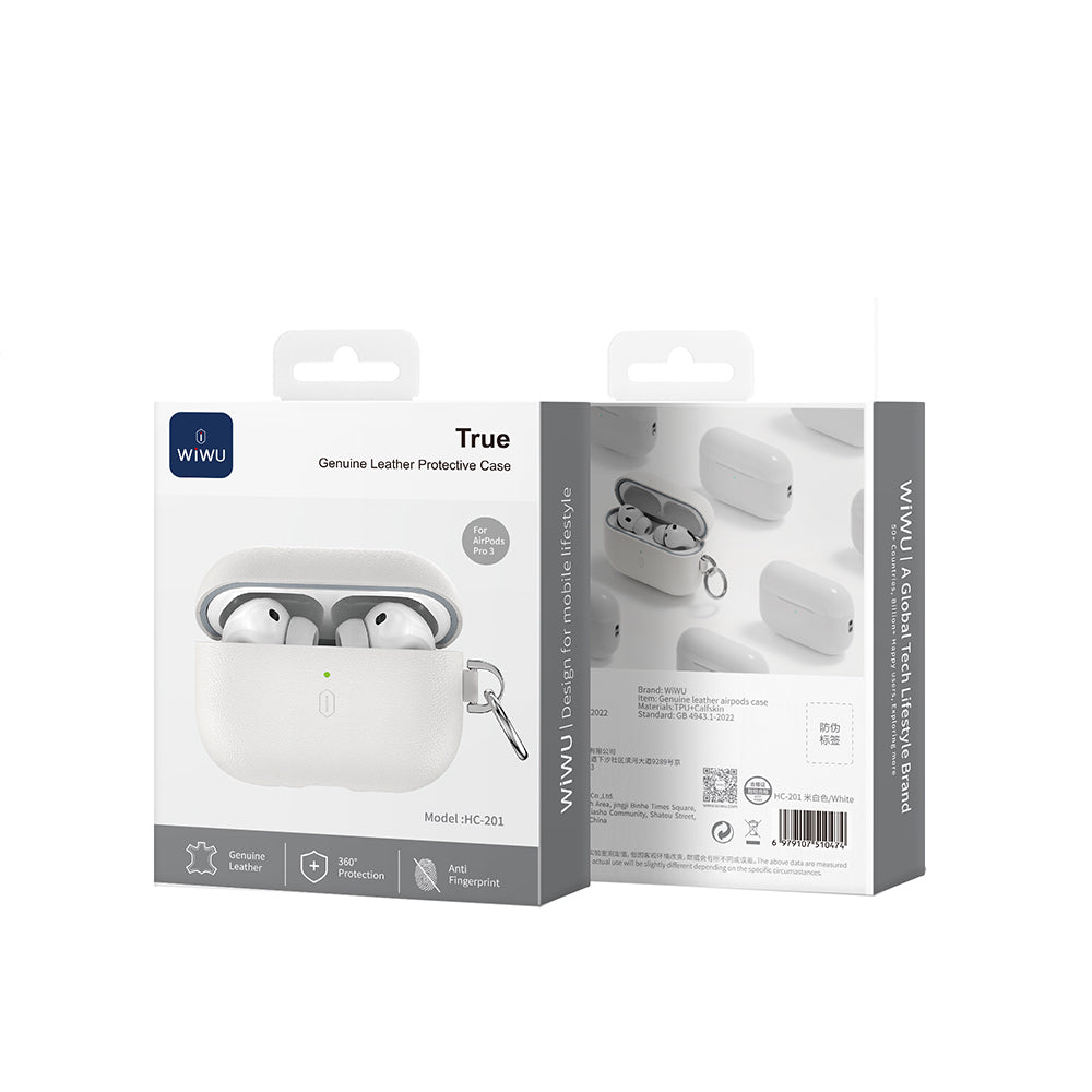 AirPods Pro 3 Wiwu HC-201 Parmak İzi Bırakmayan Deri Kılıf