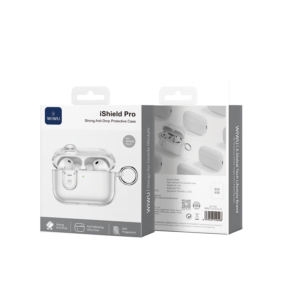 Airpods Pro 3 Wiwu iShield Pro HC-301 Airbag Tasarımlı Parmak İzi Bırakmayan Kılıf