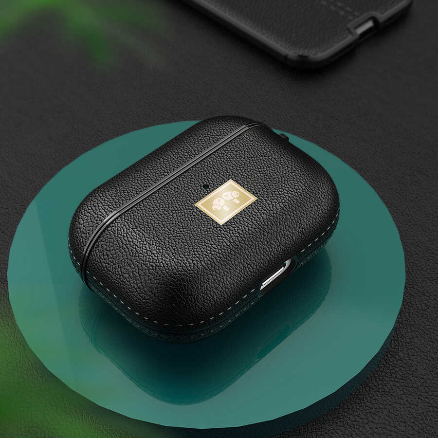 Airpods Pro Kılıf Deri Görünümlü Askı Aparatlı Wlons Kılıf