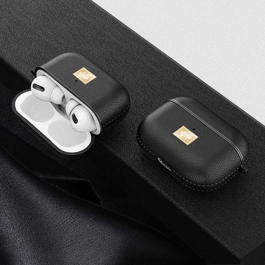 Airpods Pro Kılıf Deri Görünümlü Askı Aparatlı Wlons Kılıf