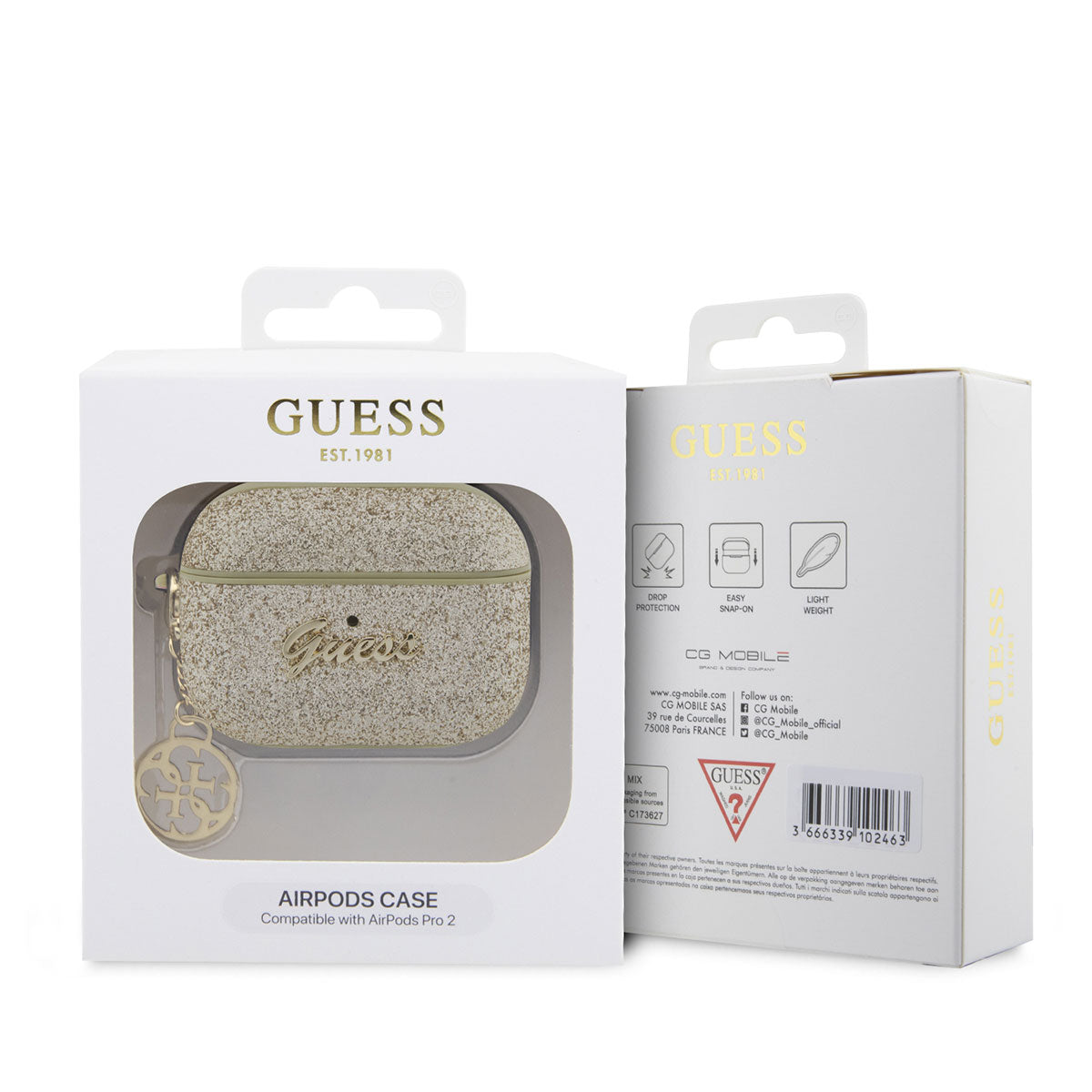 Airpods Pro Kılıf GUESS Glitter 4G Charm Kılıf