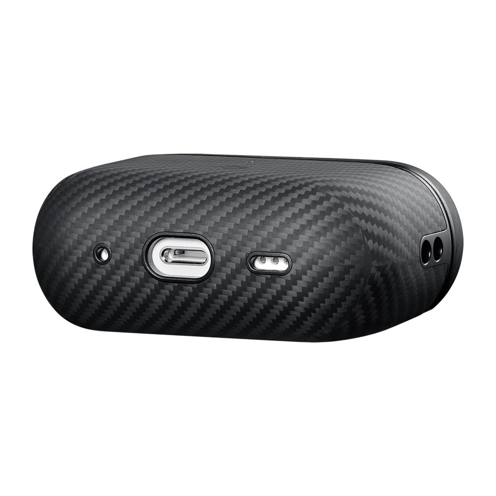 Airpods Pro Kılıf M-safe Şarj Özellikli 600D Aramid Fiber Pitaka Classic Serisi Black-Grey Twill Kılıf