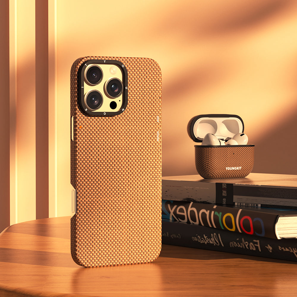 Airpods Pro Kılıf M-safe Şarj Özellikli Aramid Fiber Youngkit 1500D Kevlar Extreme Wing Serisi Kılıf