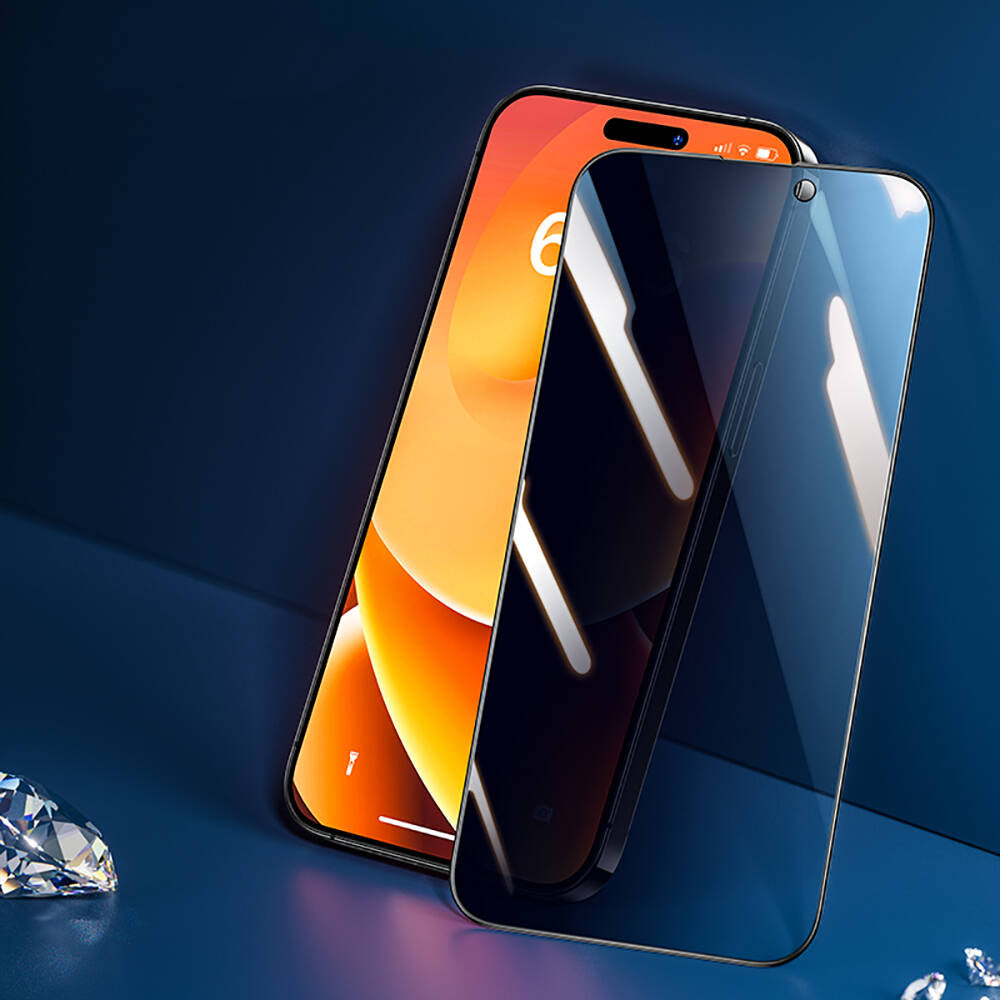 iPhone 14 Pro Max Hidrofobik Ve Oleofobik Özellikli Benks Privacy Air Shield Ekran Koruyucu 10'lu Paket