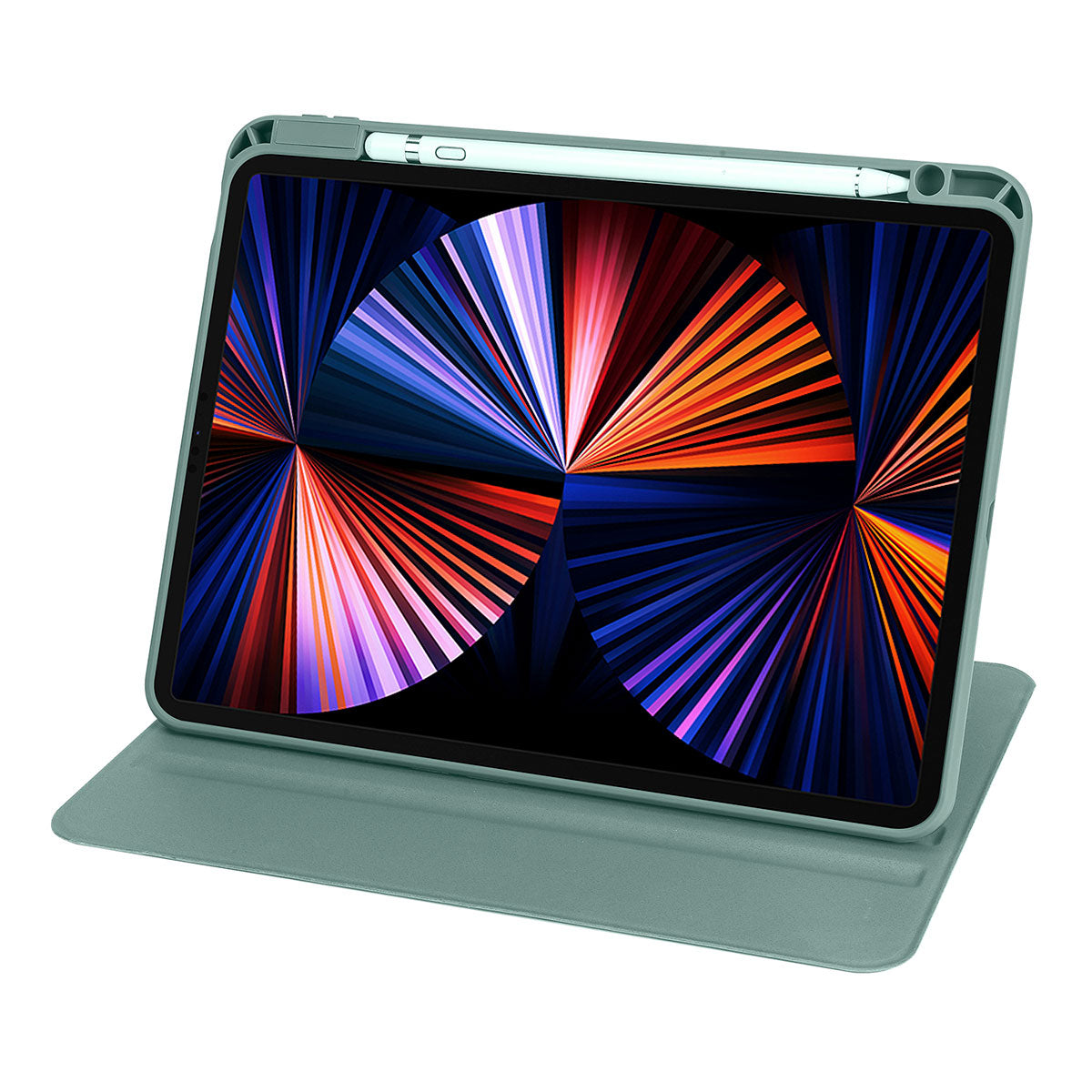 iPad 10.2 2021 (9.Nesil) Kılıf Zore Termik Kalem Bölmeli Dönebilen Standlı Kılıf