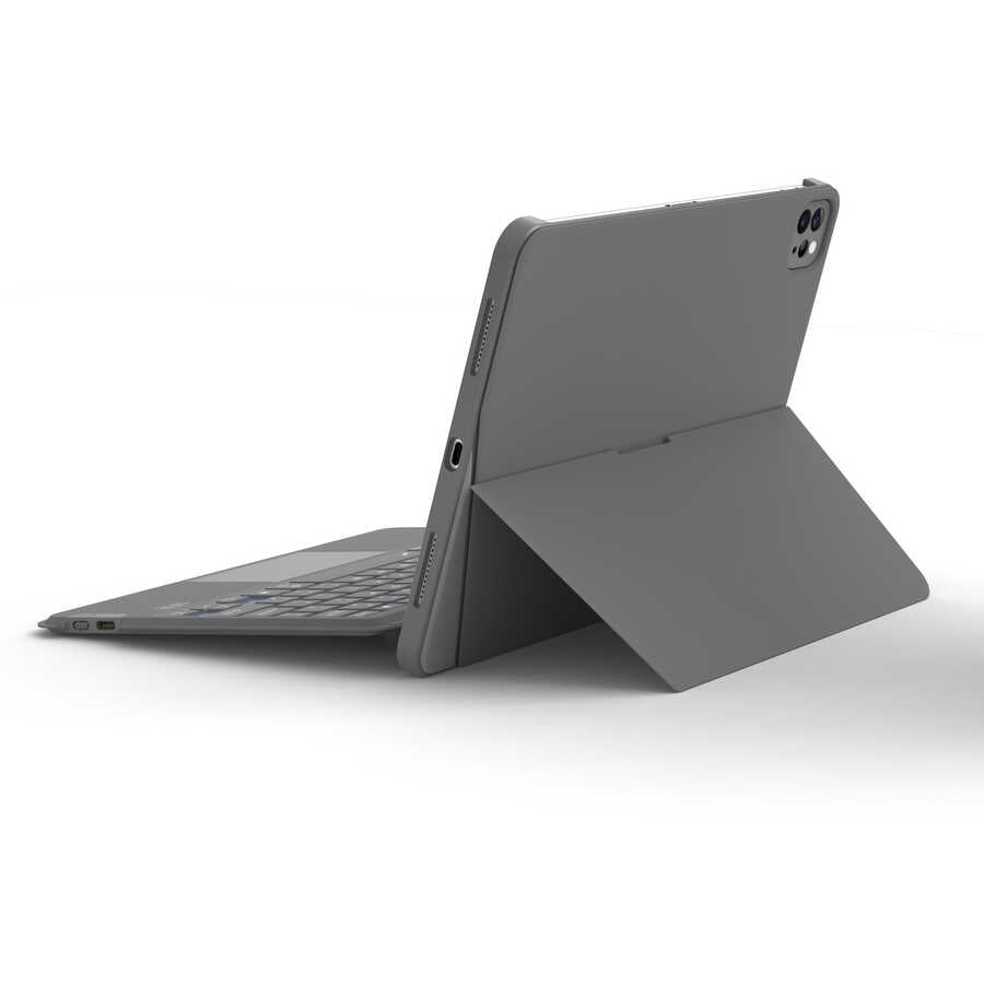 iPad 10.2 2021 (9.Nesil) Wiwu Combo Led Işıklı Magnetik Standlı Klavyeli Kılıf