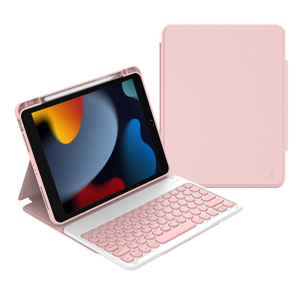 iPad 10.2 2021 (9.Nesil) Wiwu Protective Gizli Kalem Bölmeli Klavyeli Kılıf