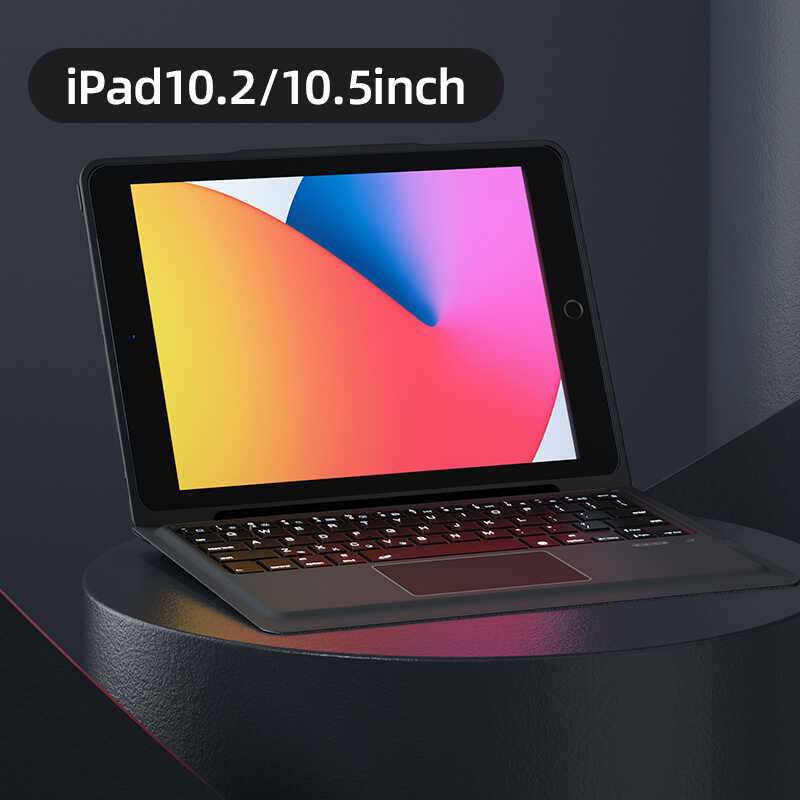 iPad 10.2 (8.Nesil) Benks Multifunctional Kablosuz Klavyeli Kılıf