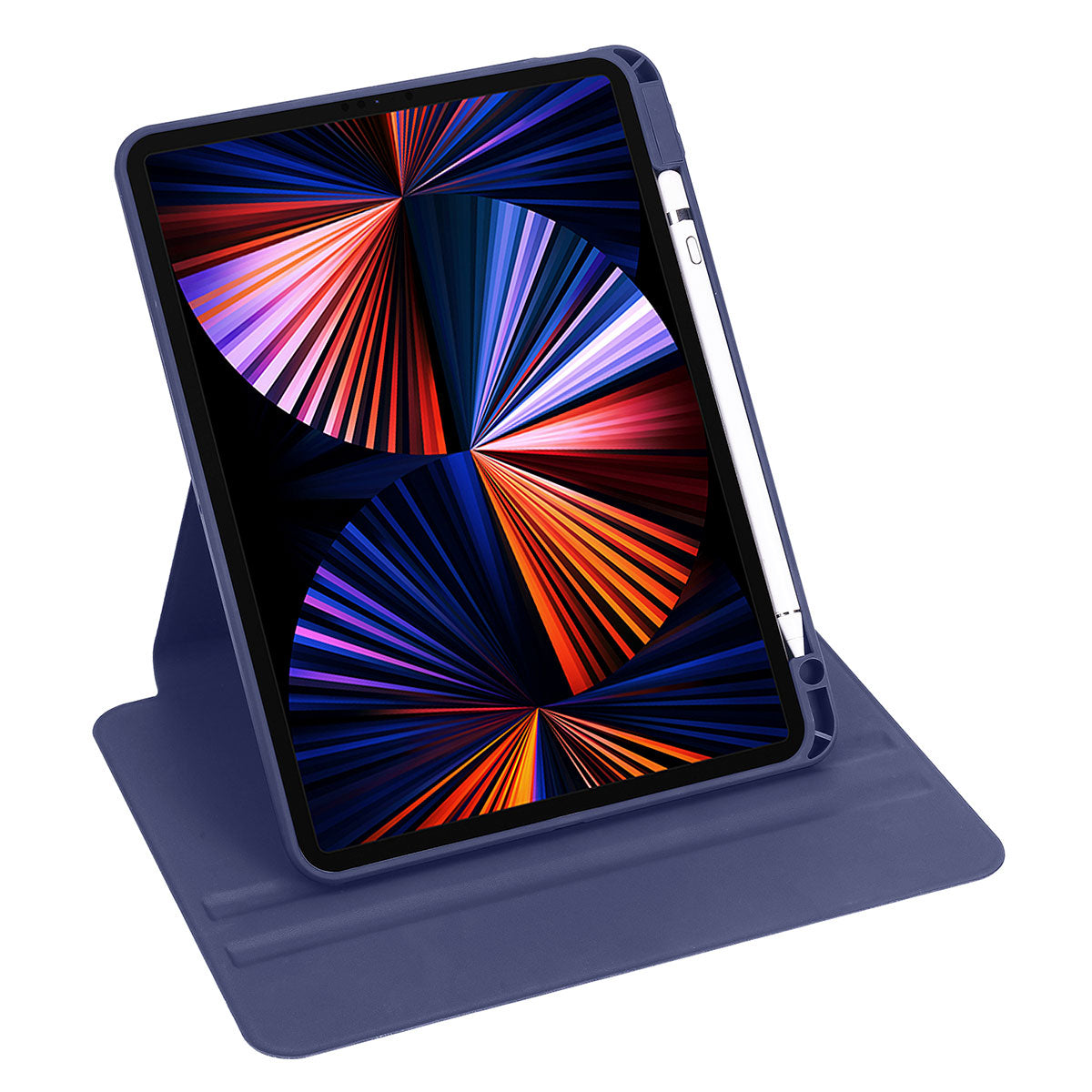 iPad 10.2 (8.Nesil) Kılıf Zore Termik Kalem Bölmeli Dönebilen Standlı Kılıf
