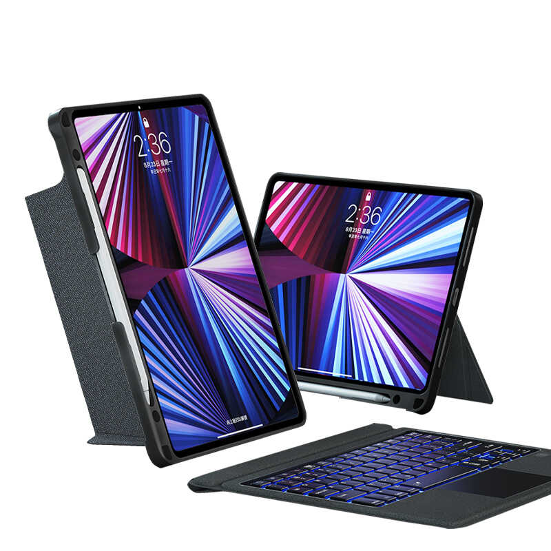 iPad 10.2 (8.Nesil) Wiwu Mag Touch Klavyeli Standlı Kılıf