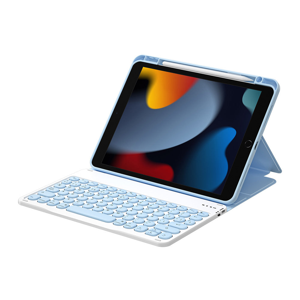 iPad 10.2 (8.Nesil) Wiwu Protective Gizli Kalem Bölmeli Klavyeli Kılıf