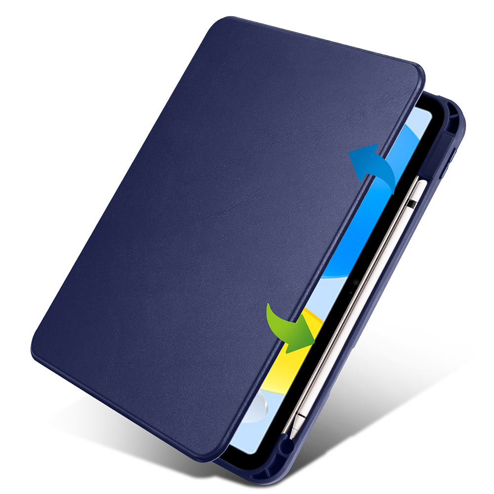 iPad 10.9 2022 (10.Nesil) Kılıf Zore Termik Kalem Bölmeli Dönebilen Standlı Kılıf
