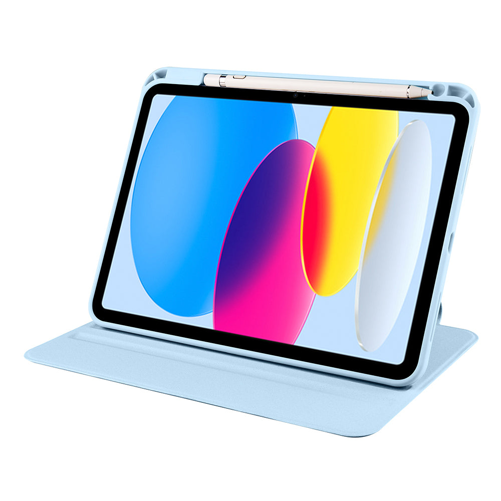 iPad 10.9 2022 (10.Nesil) Kılıf Zore Termik Kalem Bölmeli Dönebilen Standlı Kılıf