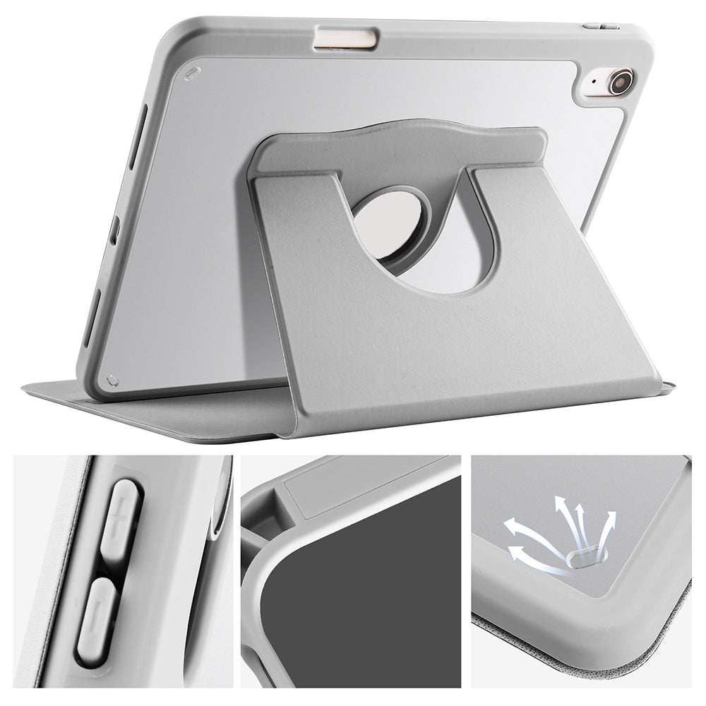 iPad 10.9 2022 (10.Nesil) Kılıf Zore Termik Kalem Bölmeli Dönebilen Standlı Kılıf