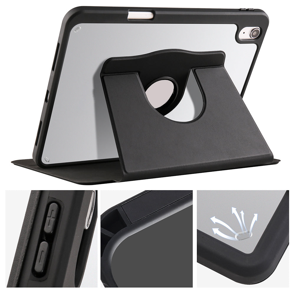 iPad 10.9 2022 (10.Nesil) Kılıf Zore Termik Kalem Bölmeli Dönebilen Standlı Kılıf