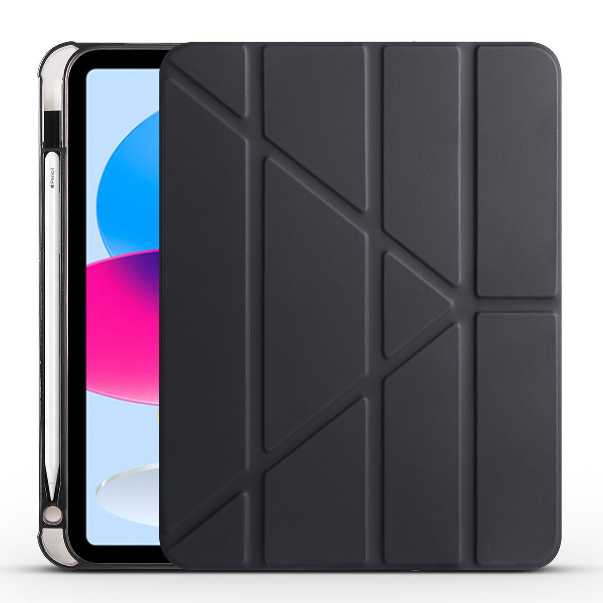 iPad 10.9 2022 (10.Nesil) Kılıf Zore Tri Folding Kalem Bölmeli Standlı Kılıf