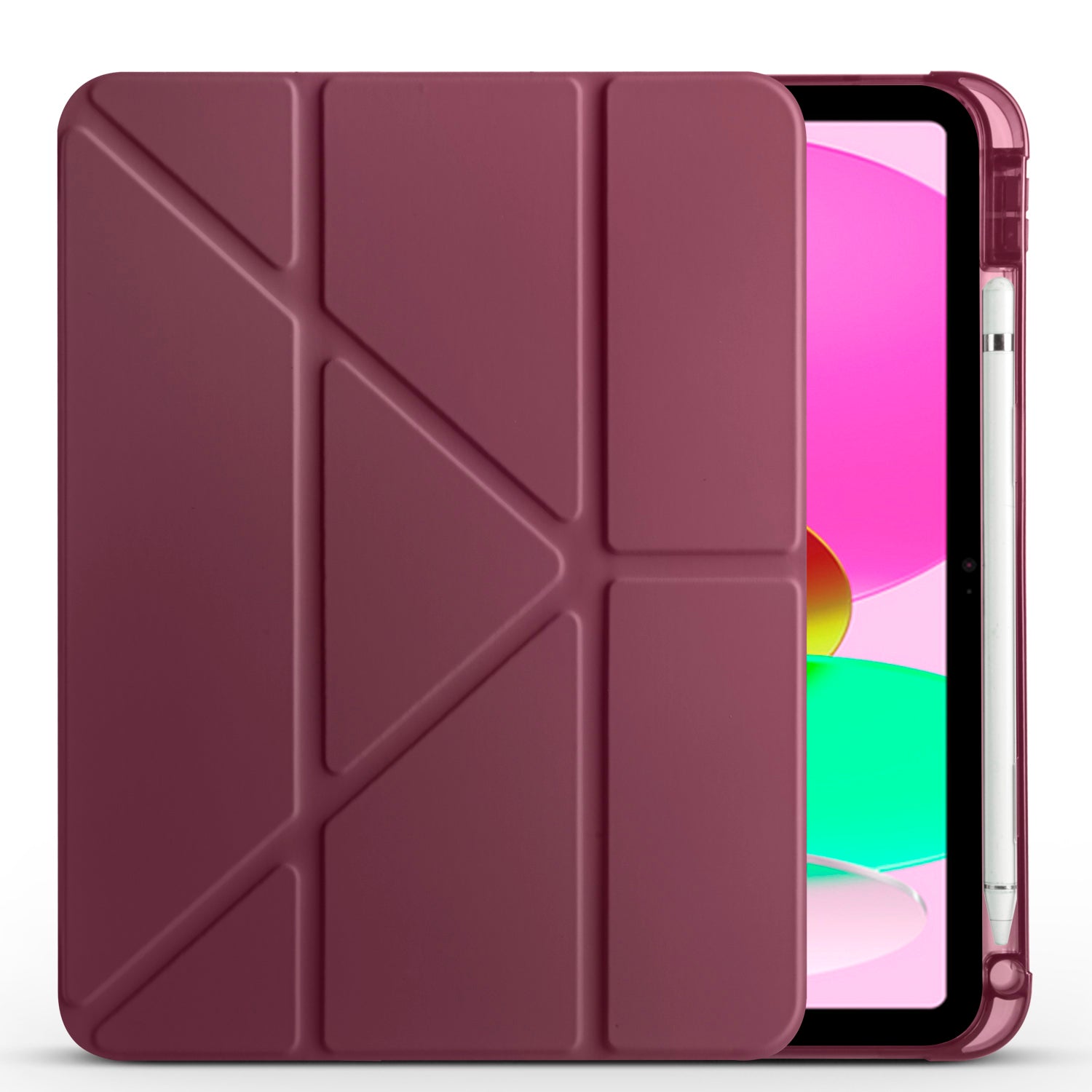 iPad 10.9 2022 (10.Nesil) Kılıf Zore Tri Folding Kalem Bölmeli Standlı Kılıf