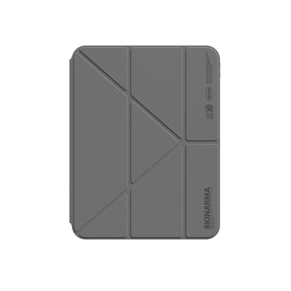 iPad 11.Nesil 2025 Kılıf Skinarma Kalemlikli Arkası Şeffaf Standlı Magnetik Zeta Kılıf