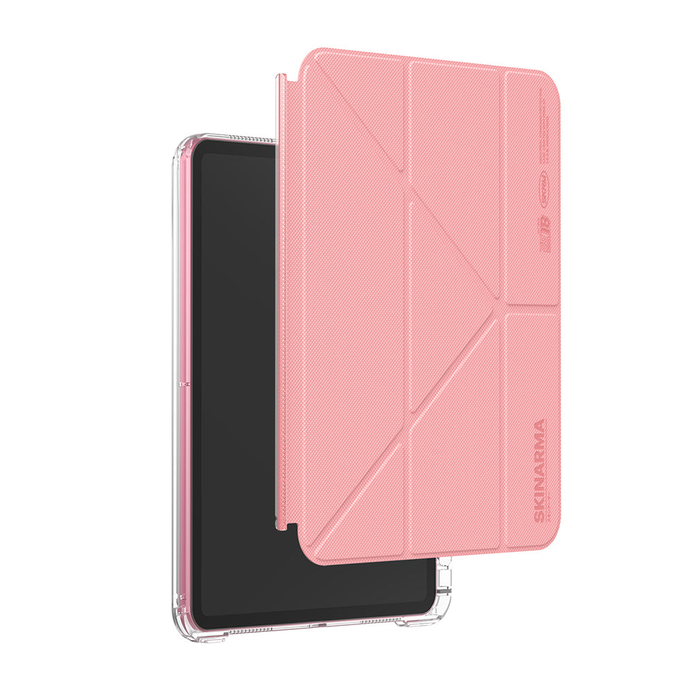 iPad 11.Nesil 2025 Kılıf Skinarma Kalemlikli Arkası Şeffaf Standlı Magnetik Zeta Kılıf