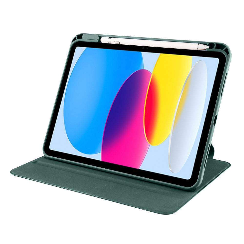 iPad 11.Nesil 2025 Kılıf Zore Termik Kalem Bölmeli Dönebilen Standlı Kılıf