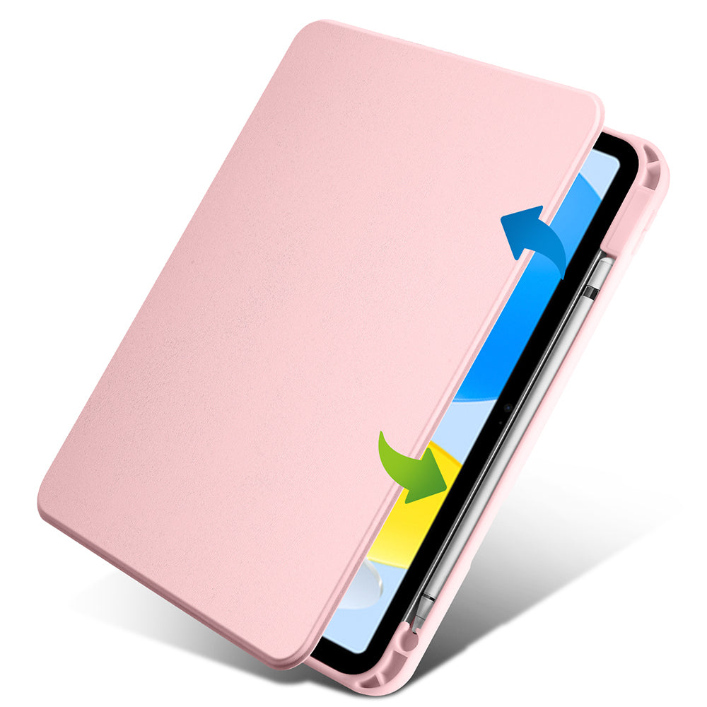 iPad 11.Nesil 2025 Kılıf Zore Termik Kalem Bölmeli Dönebilen Standlı Kılıf