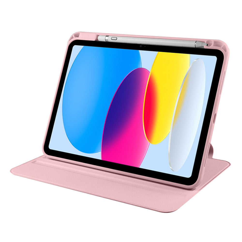 iPad 11.Nesil 2025 Kılıf Zore Termik Kalem Bölmeli Dönebilen Standlı Kılıf