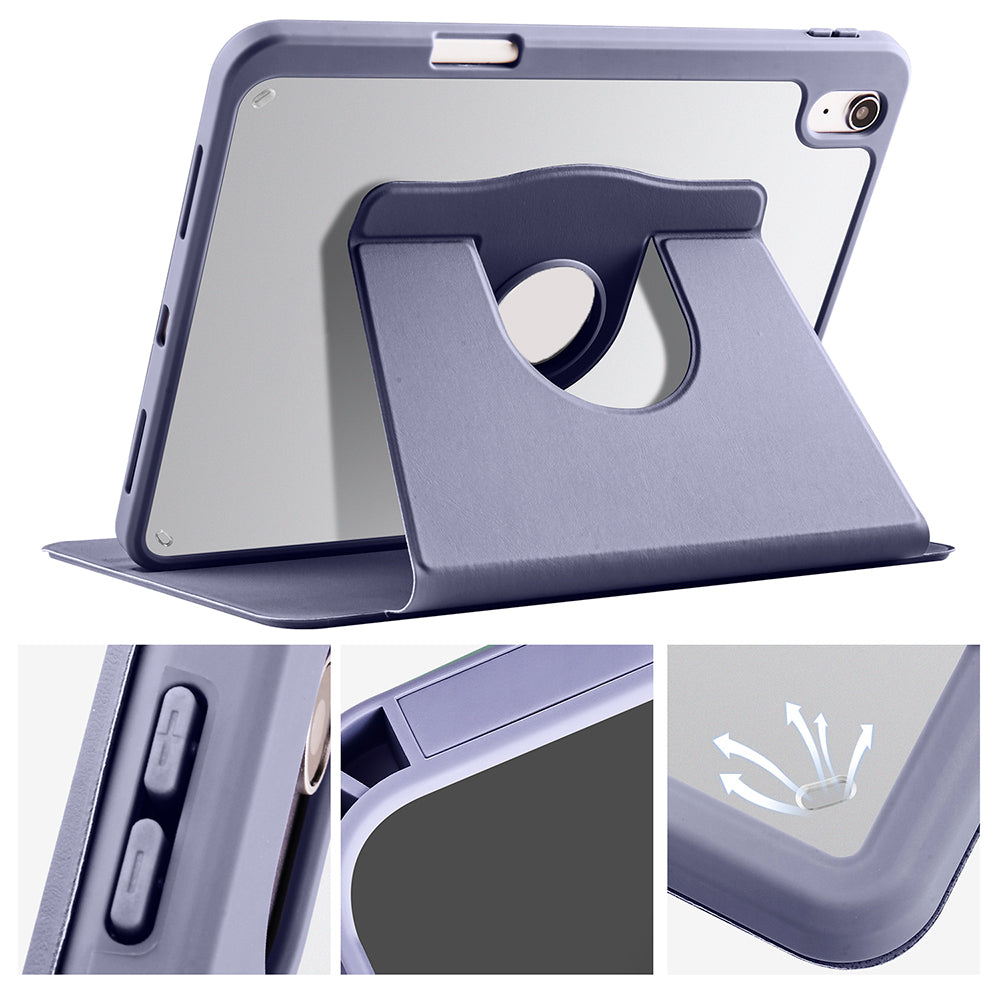 iPad 11.Nesil 2025 Kılıf Zore Termik Kalem Bölmeli Dönebilen Standlı Kılıf