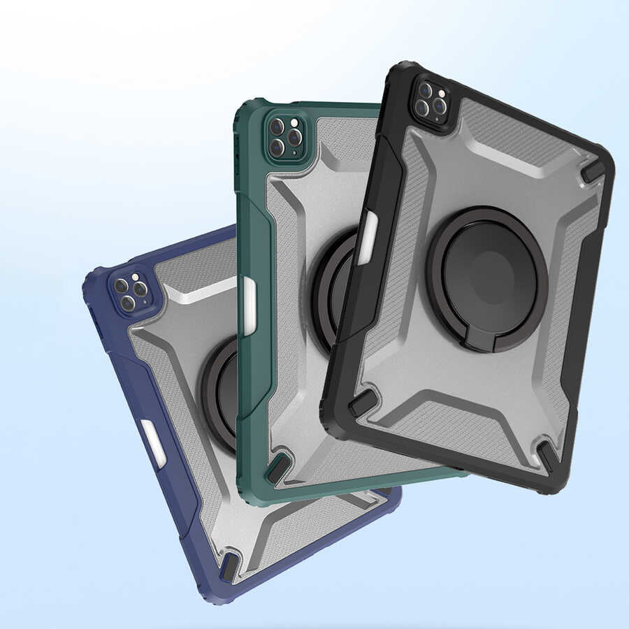 iPad Air 10.9 2020 (4.Nesil) Wiwu Mecha Dönebilen Standlı Tablet Kılıfı