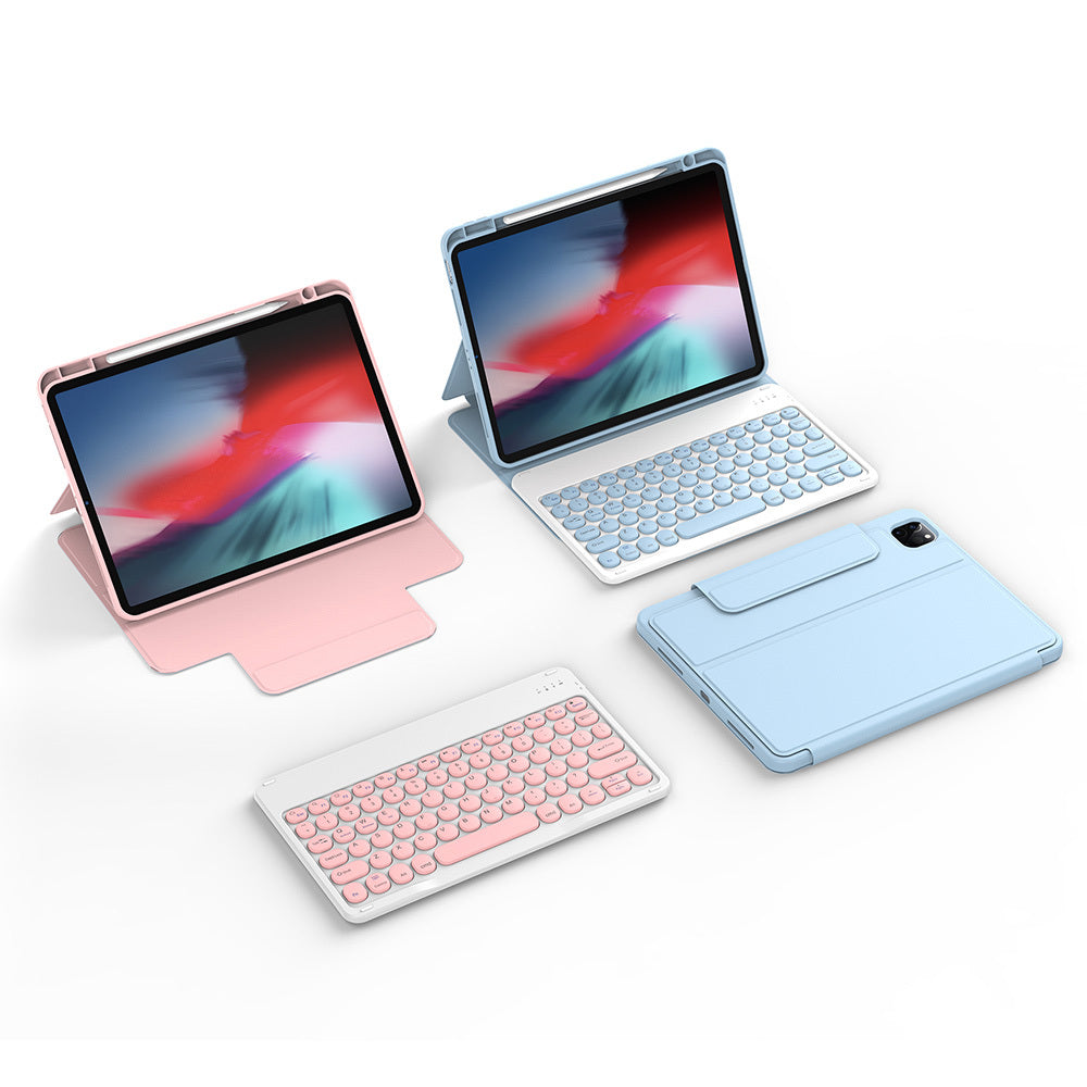 iPad Air 10.9 2020 (4.Nesil) Wiwu Protective Gizli Kalem Bölmeli Klavyeli Kılıf