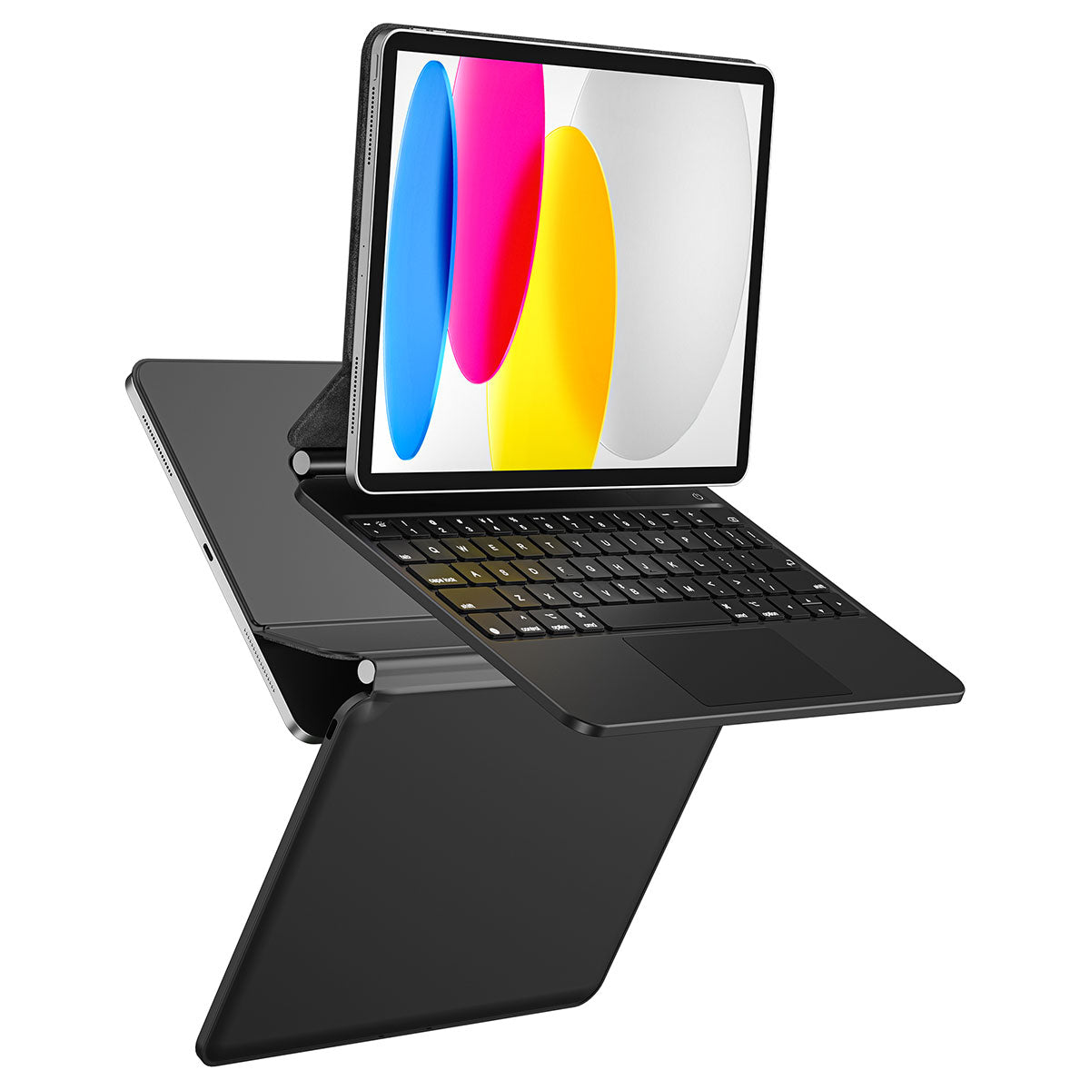 iPad 10.Nesil 2022 10.9" Klavyeli Kılıf Touchpad Klavye Aydınlatmalı Wiwu KX005 Keyboard