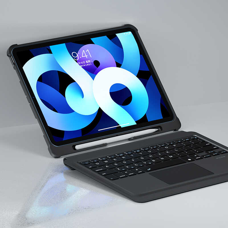 iPad Air 10.9 2022 (5.Nesil) Benks Multifunctional Kablosuz Klavyeli Kılıf