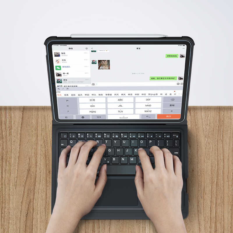 iPad Air 10.9 2022 (5.Nesil) Benks Multifunctional Kablosuz Klavyeli Kılıf