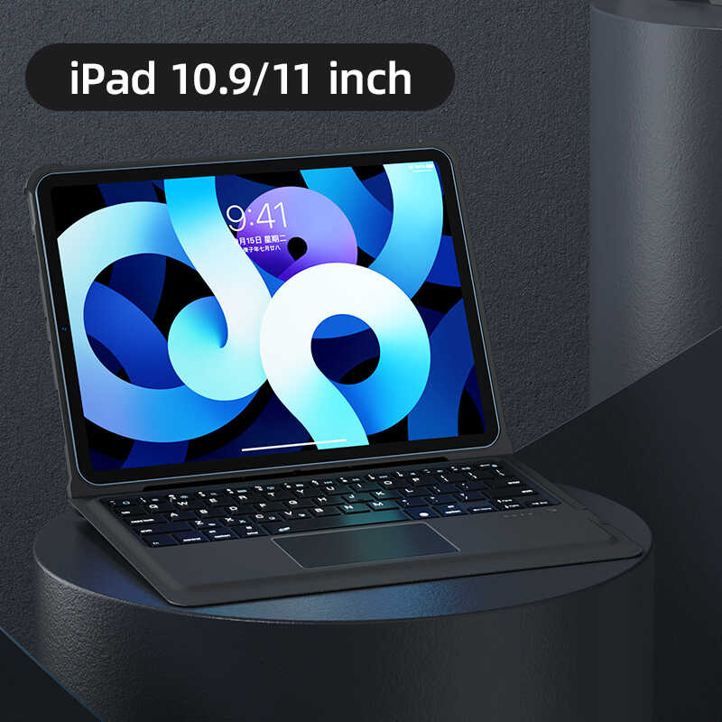 iPad Air 10.9 2022 (5.Nesil) Benks Multifunctional Kablosuz Klavyeli Kılıf