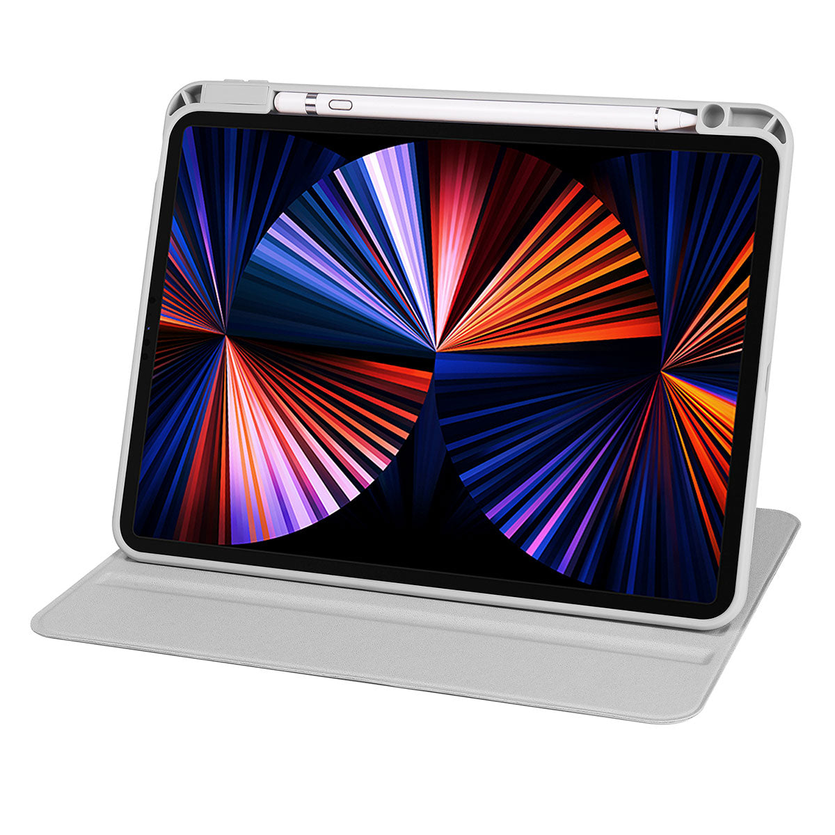 iPad Air 10.9 2022 (5.Nesil) Kılıf Zore Termik Kalem Bölmeli Dönebilen Standlı Kılıf
