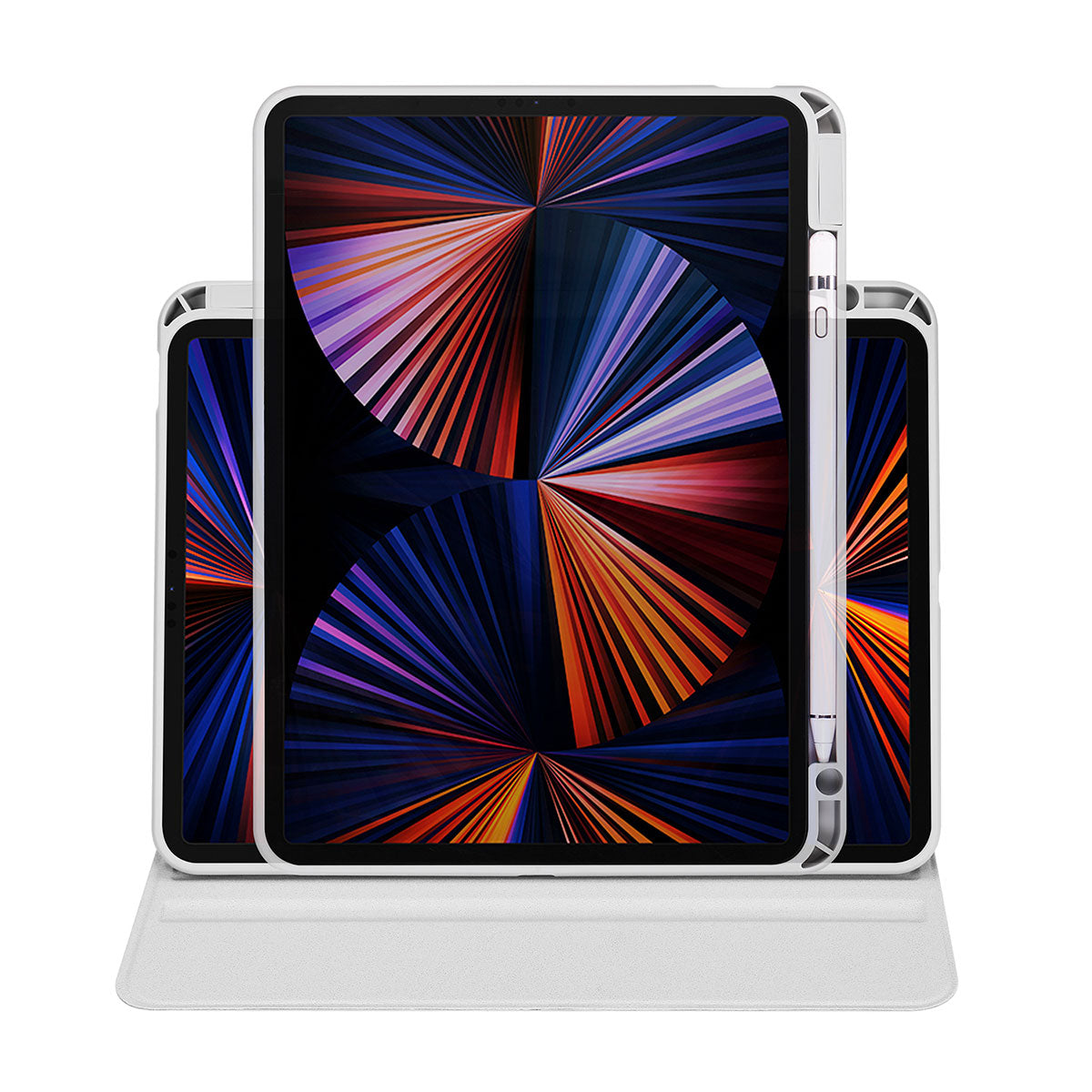 iPad Air 10.9 2022 (5.Nesil) Kılıf Zore Termik Kalem Bölmeli Dönebilen Standlı Kılıf