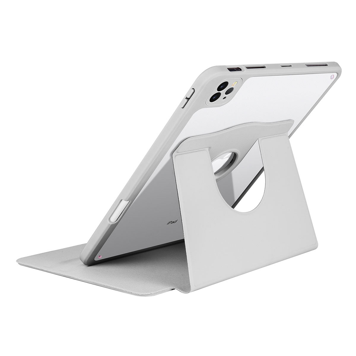 iPad Air 10.9 2022 (5.Nesil) Kılıf Zore Termik Kalem Bölmeli Dönebilen Standlı Kılıf