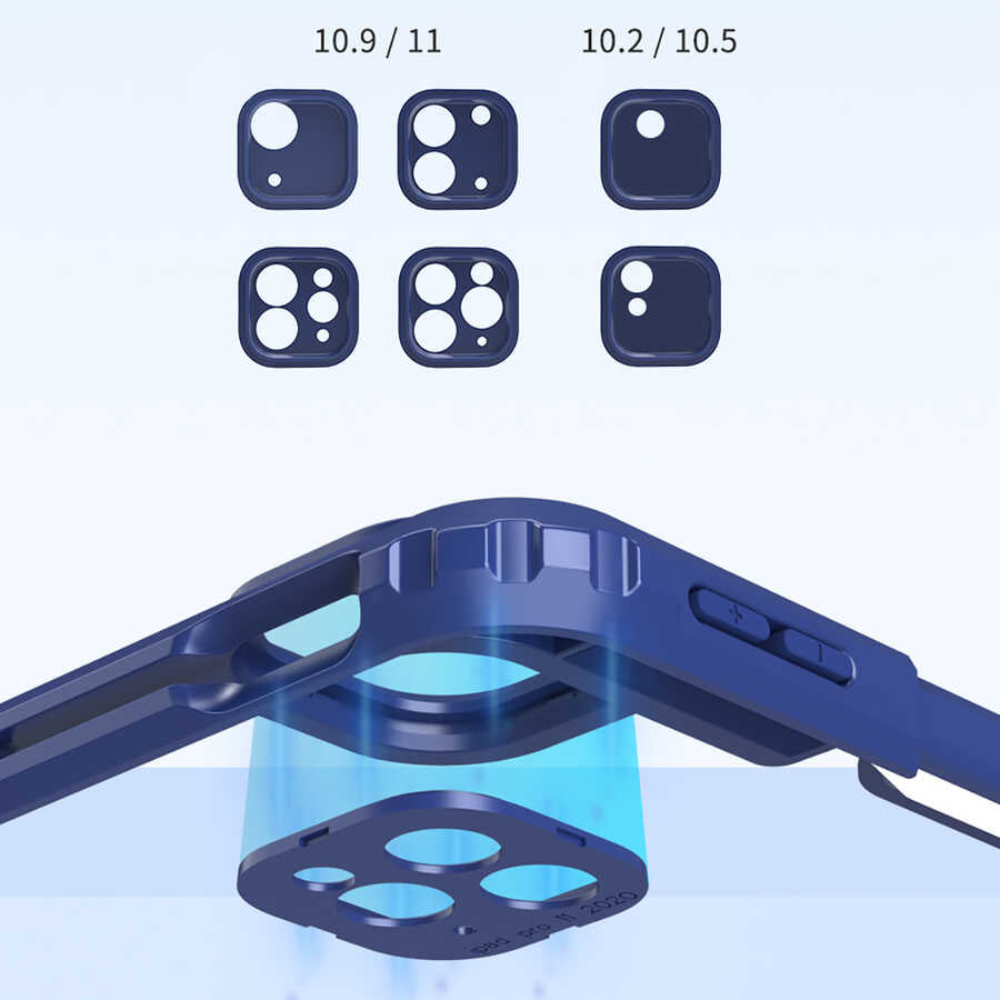 iPad Air 10.9 2022 (5.Nesil) Wiwu Mecha Dönebilen Standlı Tablet Kılıfı