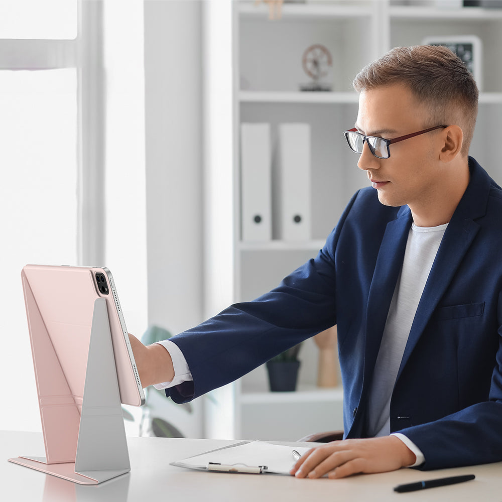 iPad Air 11 2024 Amazingthing Matte Pro Mag Folio Katlanabilir Magnetik Standlı Kılıf