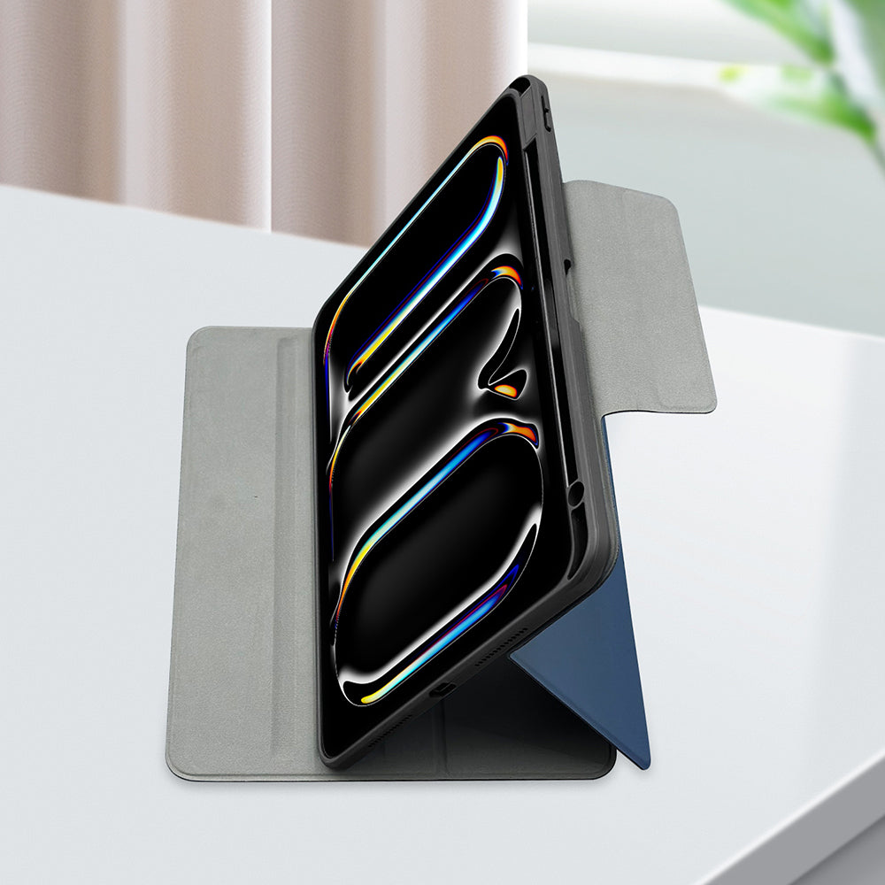 iPad Air 11 2024 Raptic Spin Detachable Folio PU Ayrılabilir Kalem Bölmeli Standlı Kılıf