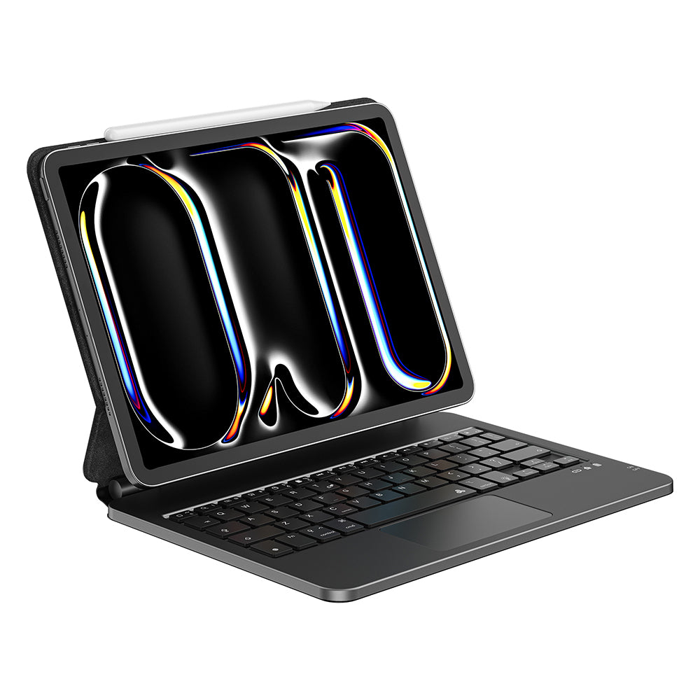 iPad Air 11 2024 Wiwu MK-003 Gizli Kalem Bölmeli Klavyeli Standlı Kılıf