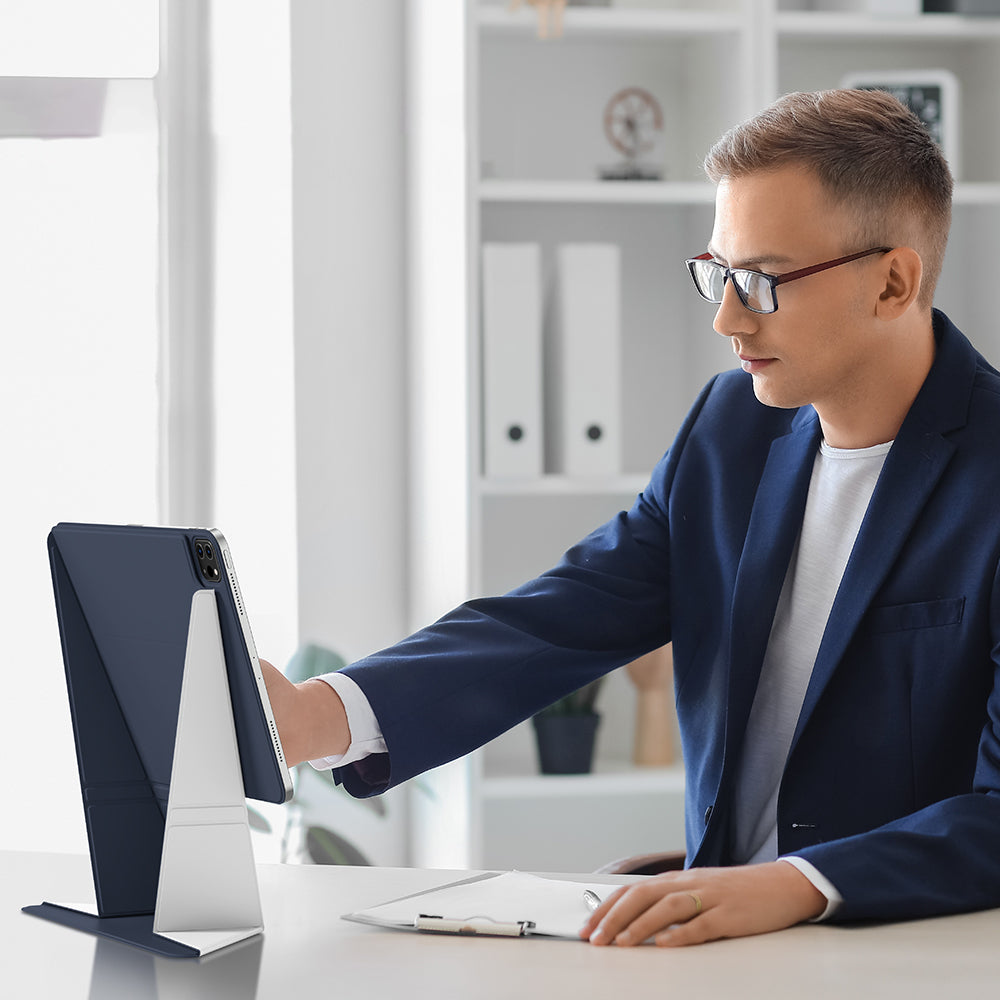 iPad Air 11 2025 M3 Amazingthing Matte Pro Mag Folio Katlanabilir Magnetik Standlı Kılıf